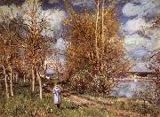 Alfred Sisley Small Meadows in Spring-By Sweden oil painting artist